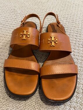 Tory Burch Tan Leather Slingback Sandals- sz 8